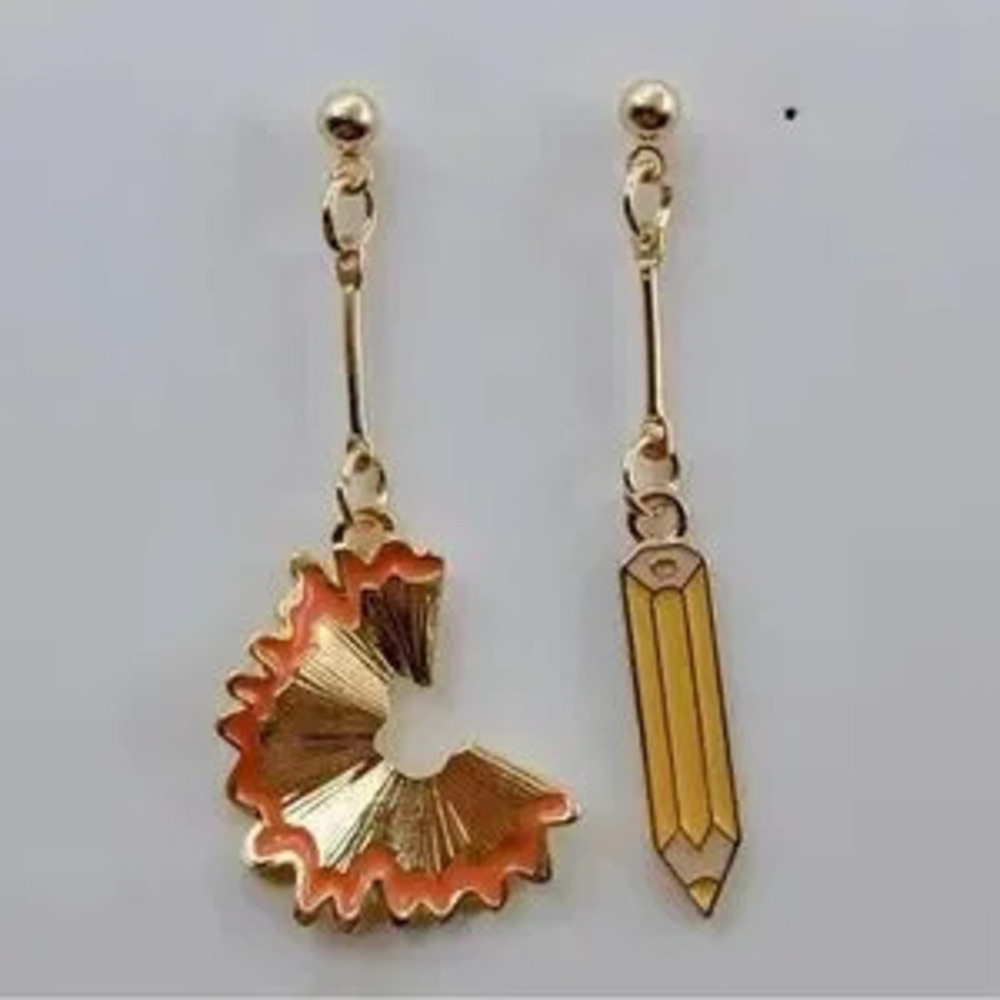 Women's Irregular Geometric Pencil Shool Earrings